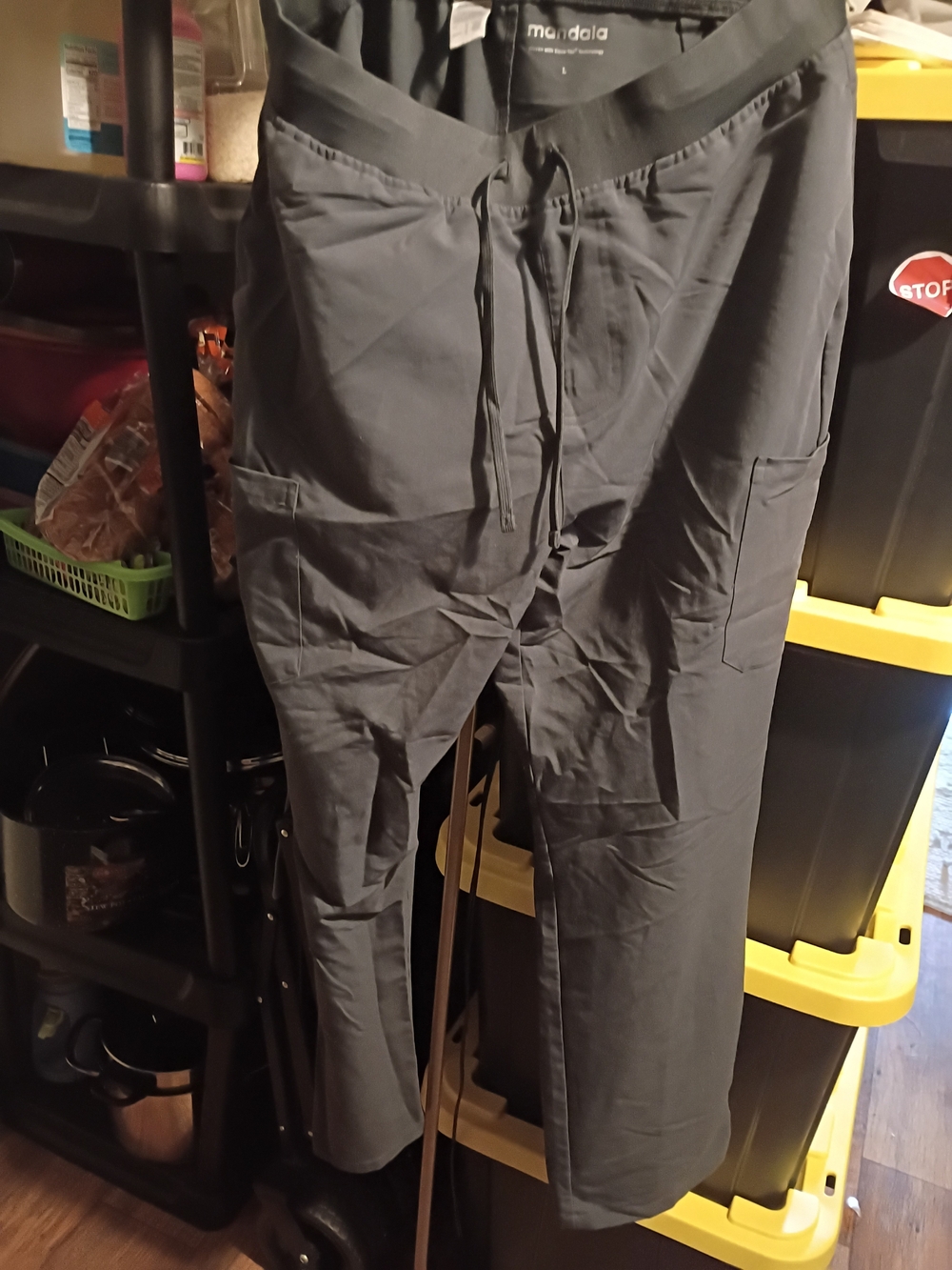 Women's Drawstring Scrub Pants - Slate Gray